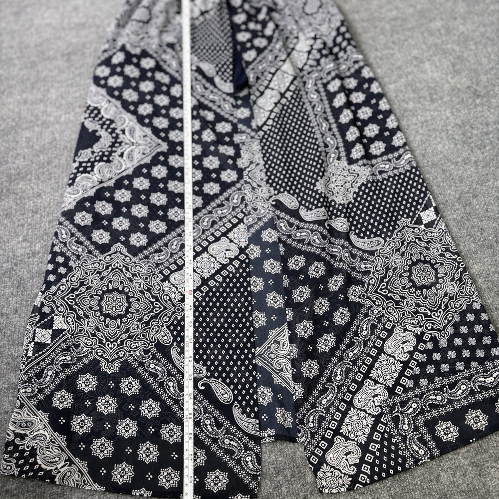 New York & Co Bandana Paisley Maxi‎ Dress M High Slit w Shorts Western Festival - Picture 15 of 16